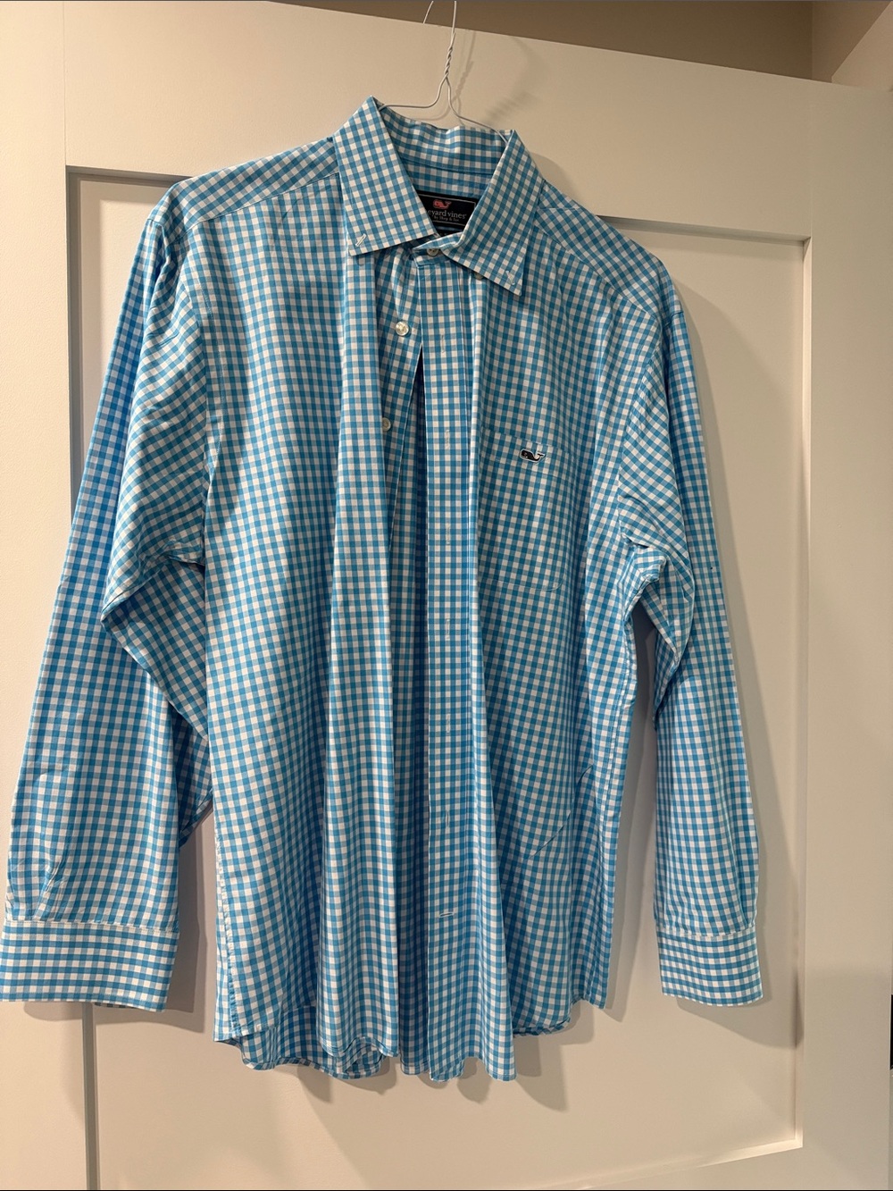 Vineyard Vines Blue & White Gingham Button-Down Shirt